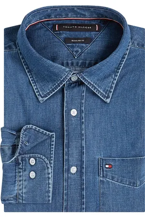 Tommy Hilfiger Regular Fit Jeanshemd , Einfarbig