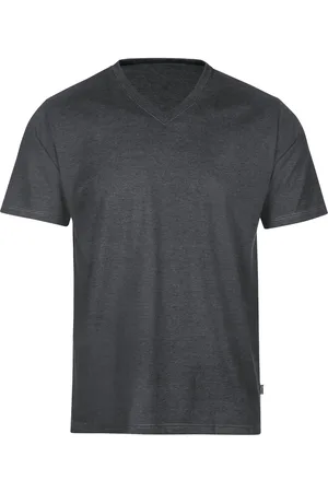Trigema Comfort Fit T-Shirt V-Ausschnitt , Melange