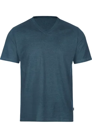 Trigema Comfort Fit T-Shirt V-Ausschnitt , Melange