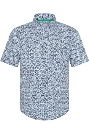 Brax Modern Fit Leinenhemd , Gemustert