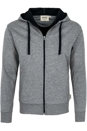 HAKRO Comfort Fit Sweatjacke mit Kapuze , Zweifarbig