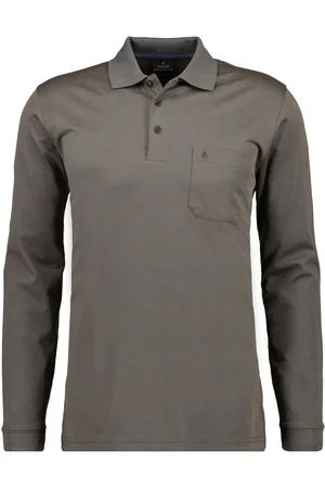 Ragman Regular Fit Longsleeve Poloshirt , Einfarbig