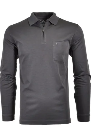 Ragman Modern Fit Longsleeve Poloshirt , Einfarbig