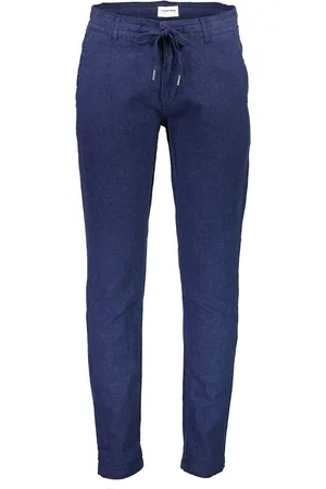 Lindbergh White Tapered Fit Leinenhose , Einfarbig