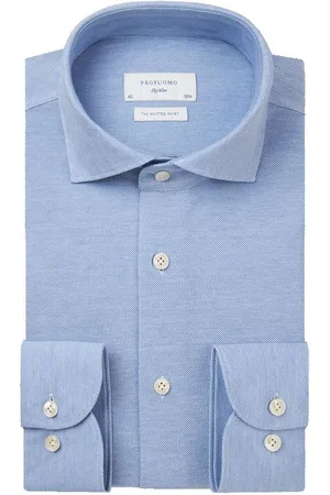 Profuomo Slim Fit Jerseyhemd , Einfarbig