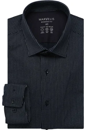 Marvelis Performance Modern Fit Jerseyhemd , Feinstreifen