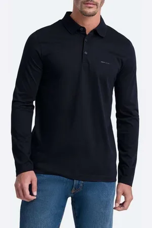 Pierre Cardin Modern Fit Longsleeve Poloshirt , Meliert