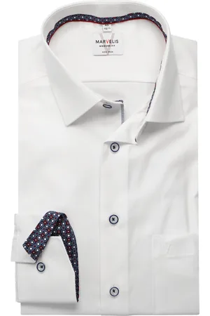 Marvelis Modern Fit Hemd , Einfarbig