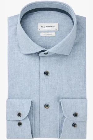 Profuomo Slim Fit Leinenhemd , Einfarbig