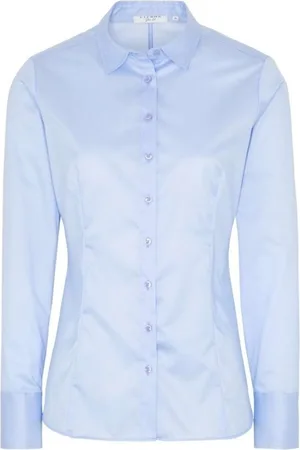 ETERNA Cover Shirt Slim Fit Bluse , Einfarbig