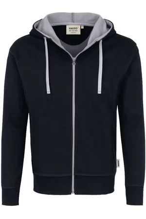 HAKRO Comfort Fit Sweatjacke mit Kapuze , Zweifarbig
