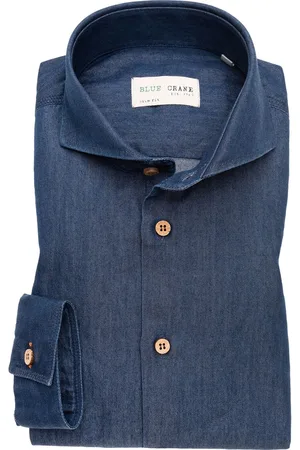 Blue Crane Slim Fit Jeanshemd , Einfarbig