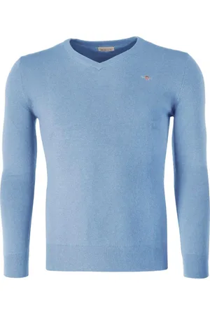 GANT Regular Fit Strickpullover V-AusschnittClear Sky, Einfarbig