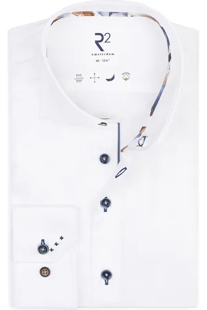 R2 Amsterdam Modern Fit Hemd , Einfarbig