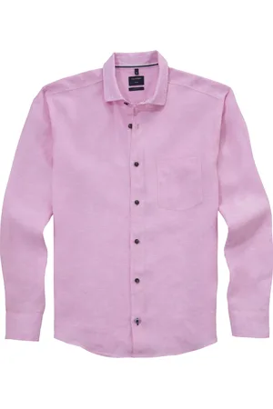 Olymp Casual Regular Fit Leinenhemd , Einfarbig