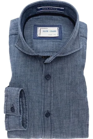 Blue Crane Slim Fit Jeanshemd , Einfarbig
