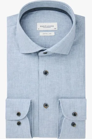 Profuomo Slim Fit Leinenhemd , Einfarbig