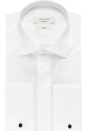 Profuomo Sky Blue Slim Fit Galahemd , Einfarbig
