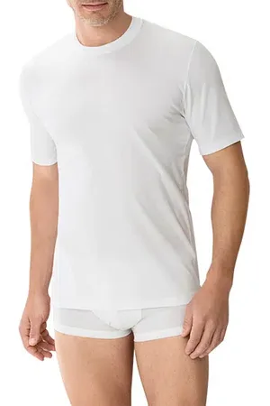 Zimmerli Herren T-Shirt Sea Island Baumwolle unifarben