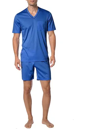 Novila Herren Pyjama Jersey-Baumwolle unifarben