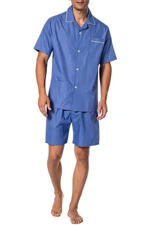 Novila Herren Pyjama Baumwolle & Mix unifarben