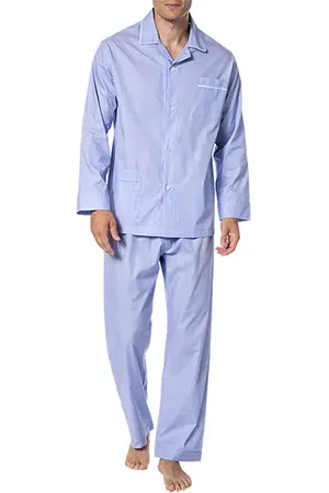 Novila Herren Pyjama Baumwolle & Mix unifarben