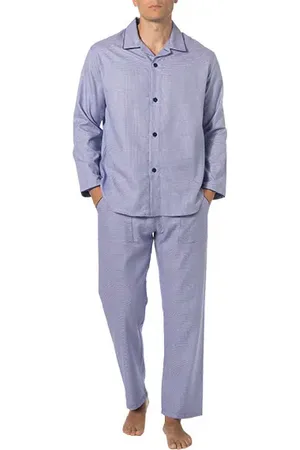 Novila Herren Pyjama Baumwolle & Mix unifarben