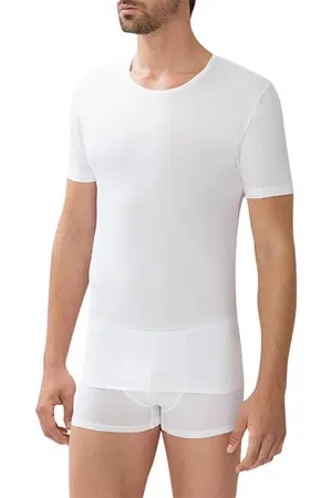 Zimmerli Herren T-Shirt Baumwolle & Mix unifarben