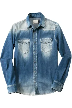 GAS Herren Jeanshemd Slim Fit