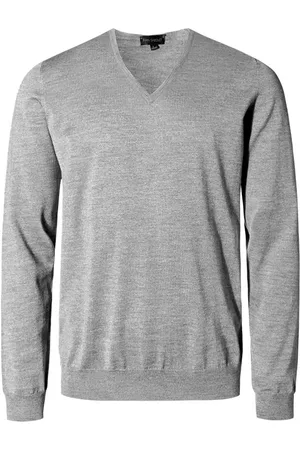 JOHN SMEDLEY Herren V-Pullover unifarben