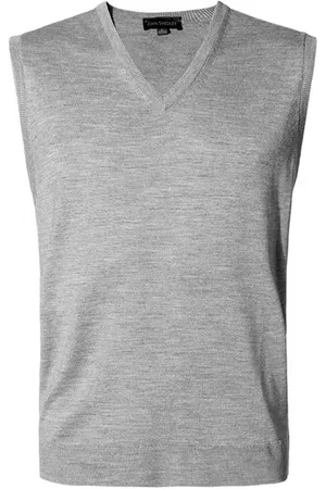 JOHN SMEDLEY Herren V-Pullunder unifarben