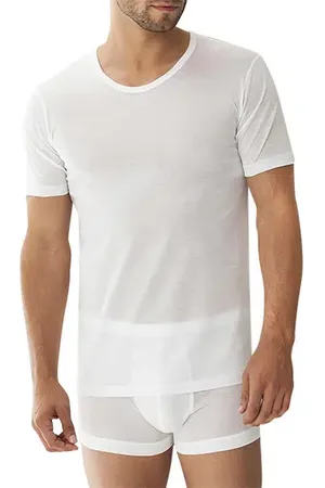 Zimmerli Herren T-Shirt Merc. Baumwolle unifarben
