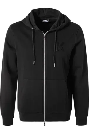 Karl Lagerfeld Herren Hoodie Sweatjacke unifarben