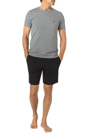 Emporio Armani Herren Pyjama Jersey-Baumwolle unifarben
