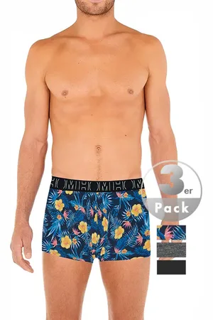 Hom Herren Trunks Baumwolle & Mix unifarben,Geprintet