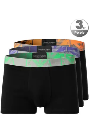 Emporio Armani Herren Trunks Baumwolle & Mix unifarben