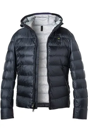 Blauer Herren Daunenjacke unifarben