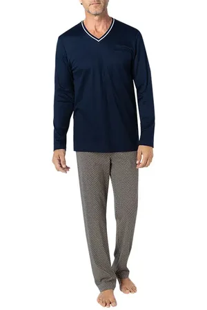 Novila Herren Pyjama Jersey-Baumwolle Gemustert