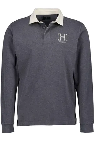 Hackett Herren Rugby-Shirt unifarben Classic Fit