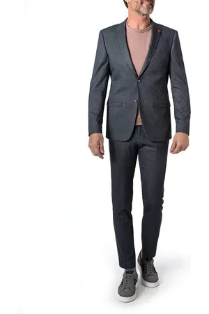 Roy Robson Herren Anzug meliert Slim Fit