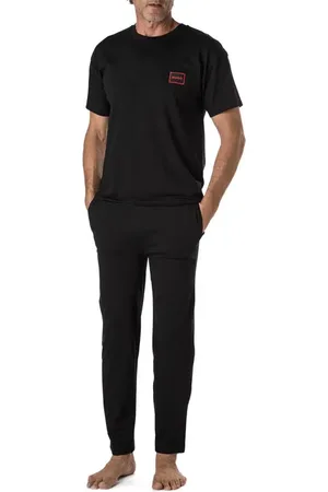 HUGO BOSS Herren Pyjama Set Jersey-Baumwolle
