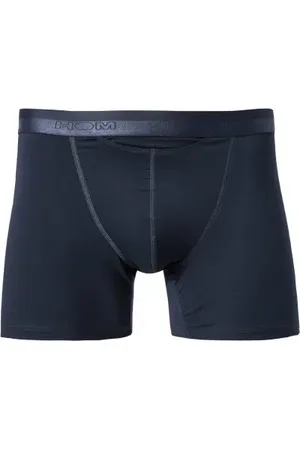 Hom Herren Long Boxer Baumwolle & Mix unifarben