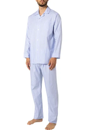 Novila Herren Pyjama Popeline Stoff Gestreift