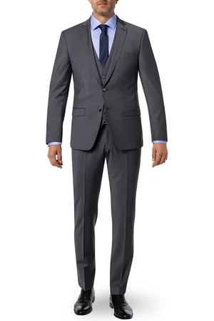 Roy Robson Herren Anzug meliert Slim Fit