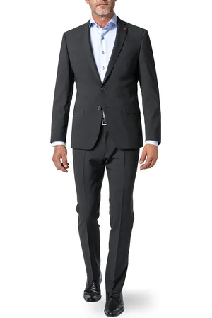 Roy Robson Herren Anzug meliert Slim Fit