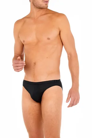 Hom Herren Slip Baumwolle & Mix unifarben