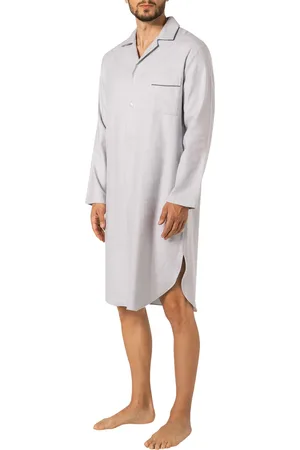 Novila Herren Nachthemd Flanelle unifarben