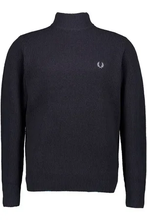 Fred Perry Herren Stehkragenpullover unifarben