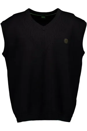 HUGO BOSS Herren Pullunder unifarben
