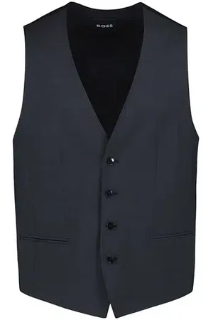 HUGO BOSS Herren Weste meliert Slim Fit
